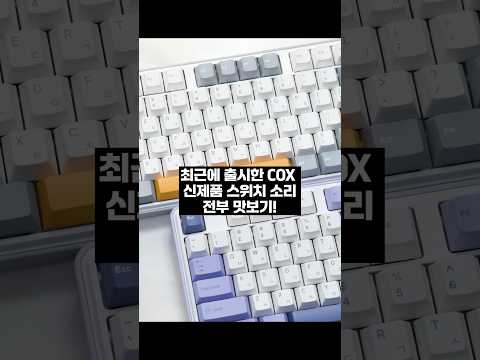 최근 가장 반응좋은 기계식 풀배열 키보드 COX C108 C87 두가지 타건 용과축 저소음 허니축