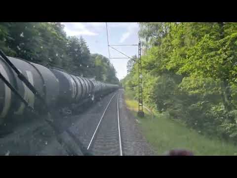 Führerstandmitfahrt. Passau - Aschaffenburg Teil 2. Regensburg - Nürnberg Rbf. Z kabiny maszynisty.