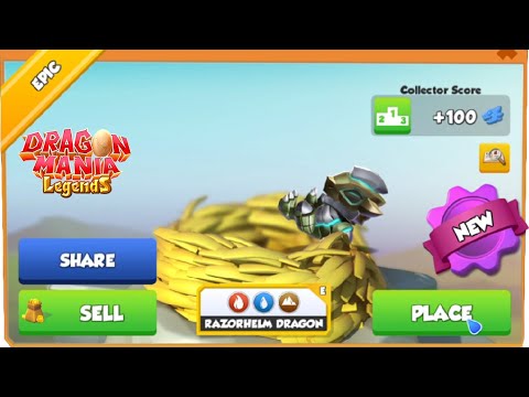 Hatched Razorhelm Dragon ! - Dragon Mania Legends - Gameplay Part 1664 HD