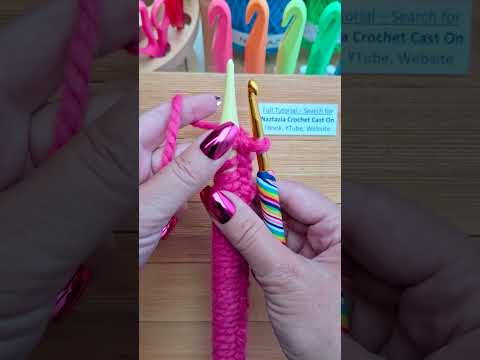 Crochet Hook Cast On in Knitting #shorts