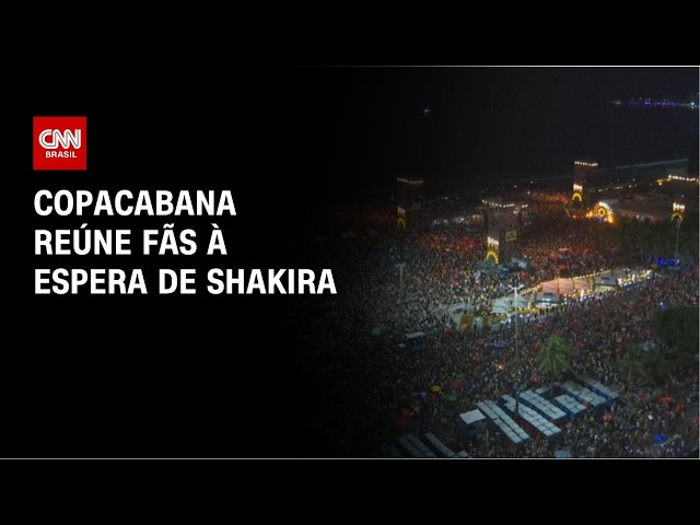 Fãs lotam praia de Copacabana para megashow de Shakira | CNN PRIME TIME
