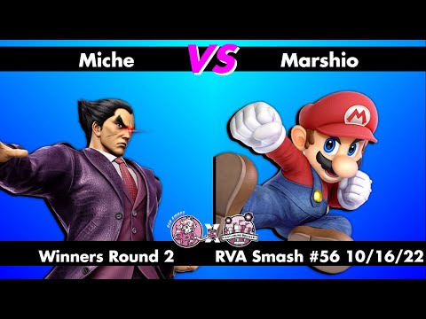 RVA Smash #56: Miche (Kazuya) vs Marshio (Mario) - Winners R2 - Super Smash Bros Ultimate SSBU