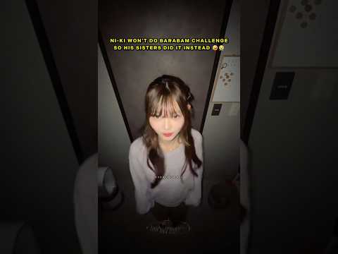 Ni-ki won't do barabam challenge so Nishimura sisters Konon & Misora did it 😂😭 #Ni_ki #nishimurariki