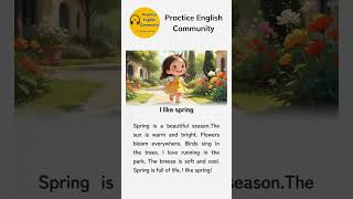 English Listening Practice – I Like Spring | Short English Story with Subtitles