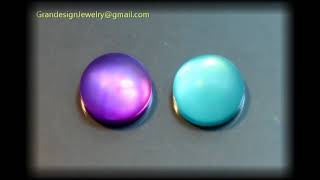 Supplier of Dyed Mother of Pearl Gemstone Doublet Cabochon -02