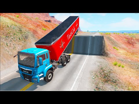 Cars vs Unfinished Road #1 – BeamNG.Drive