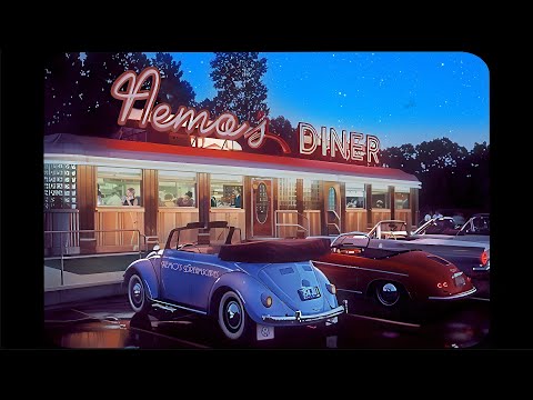 1950s Night at Nemo's Diner (Oldies playing another room, people chatter, night ambience) 6 HRS ASMR