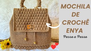 BOLSA DE CROCHÊ MOCHILA ENYA por @CrisTelesCroche