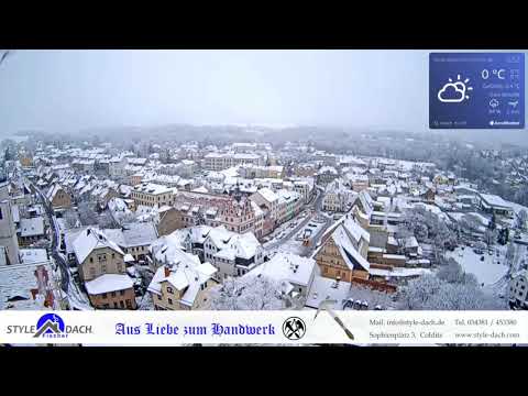 Wintereinbruch in Colditz - Baustellen liegen auf Eis - Link in der Beschreibung
