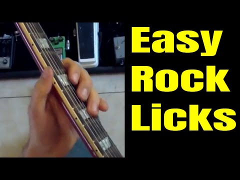 Electric Lead Guitar Easy Rock Licks |  Easy Guitar Licks For Beginners Electric
