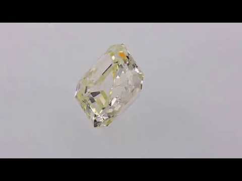 5.41 Asscher Cut  Light Green Yellow GIA