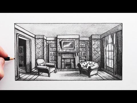 How to Draw Room using 1-Point Perspective: 221b Baker...