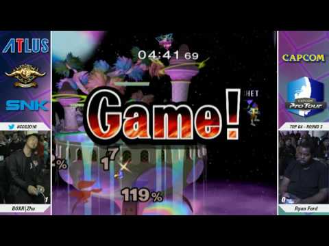 CCG2k16 SSBM Singles Top 64   Zhu vs Ryan Ford