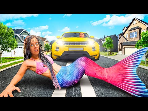 🥶 Piscina RECE vs FIERBINTE ☀️ Trăim ca SIRENELE 🧜🏻 24 ore ⏰ Episodul 4