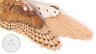 Wooden Owl Wings -- Woodworking/Sculpture