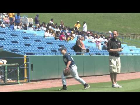 Evan Bouchillon Throws First Pitch