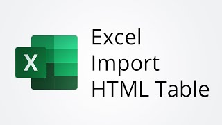 Import HTML Table in Excel