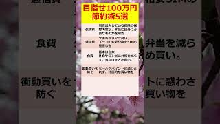 目指せ100万円節約術5選 #資産形成 #お金を増やす #投資