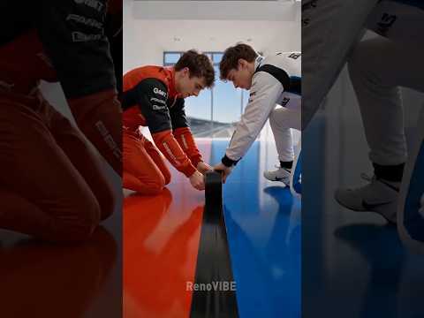 GP RED BMW or WHITE Porsche Epoxy Floor 🏎️ 🏎️ #f1 #formula1