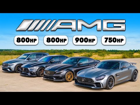 Mercedes-AMG Drag Race – 800HP vs 900HP vs 750HP MONSTERS! 🔥💨