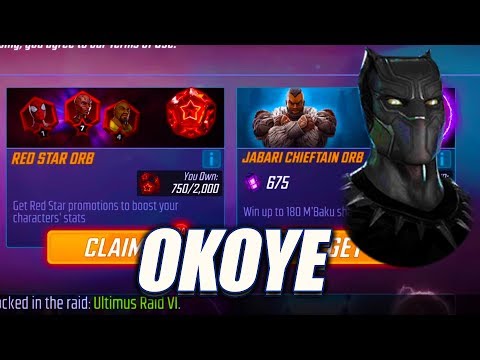 24x RED STAR ORB OPENING FOR 7 STAR OKOYE - Marvel Strike Force