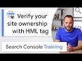 HTML tag for site ownership verification - Google Search Console Training