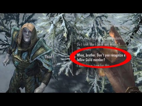 Thief Random Encounter AS GUILD MASTER - Skyrim Anniversary Edition