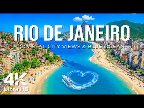 Rio de Janeiro, Brazil 4K Drone Footage | Coastal City Views, Blue Ocean & Tropical Energy