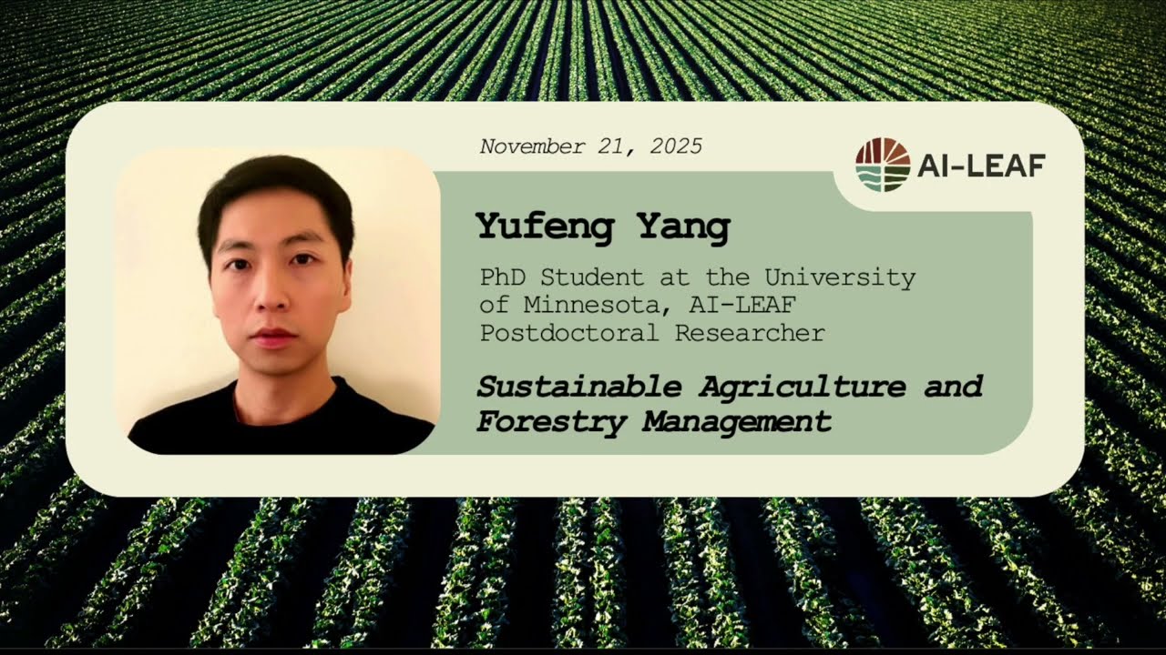 Sustainable Agriculture and Forestry Management, Yufeng Yang