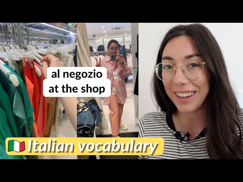 Italian vocabulary for shopping for clothes and shoes (Subtitles)