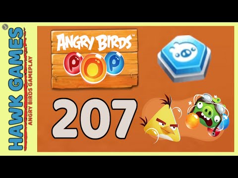 Angry Birds Stella POP Bubble Shooter Level 207 - Walkthrough, No Boosters