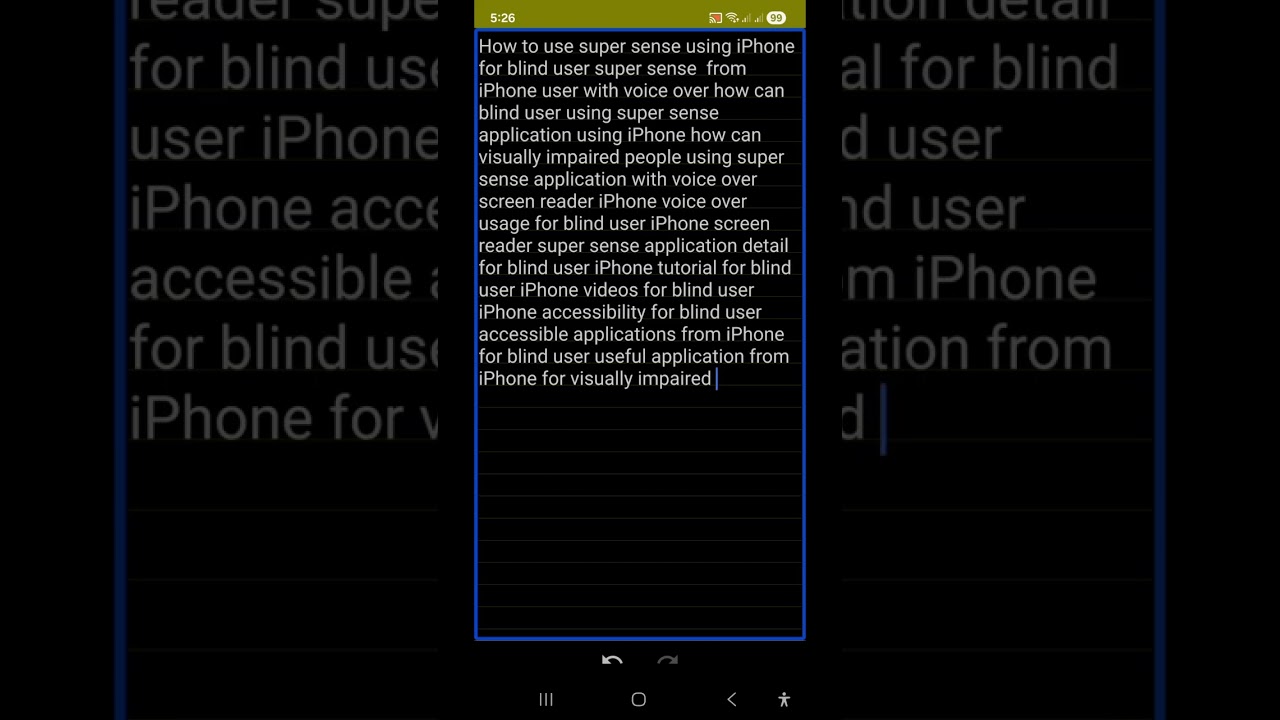 super sense AI using voice over screen reader for blind get voice reading mode with AI