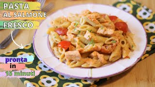 PASTA CON SALMONE FRESCO  pronta in 15 minuti 😋 saporita e cremosa senza panna