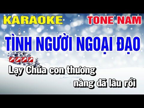 Karaoke  Tình Người Ngoại Đạo Tone Nam Nhạc Sống | Nguyễn Linh