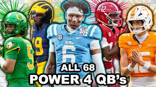 Projecting All 68 Starting QB's For The 2026 Season (Power 4)