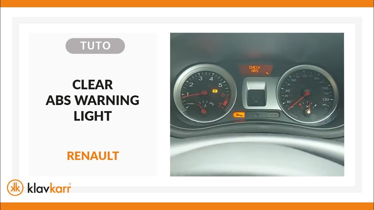 [TUTO] Clear the ABS warning light - RENAULT