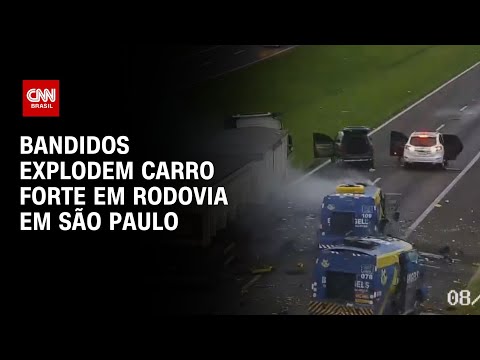 Bandidos explodem carro forte em rodovia em São Paulo | CNN NOVO DIA