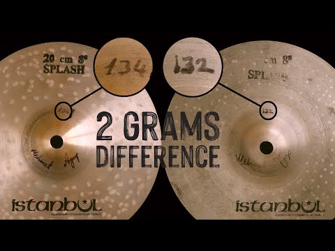 134g vs 132g - 2 istanbul Mehmet Agop 8" Traditional splash comparison pre-split Turkish thin cymbal