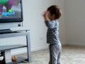Toddler Dancing To Barney The Clapping Game