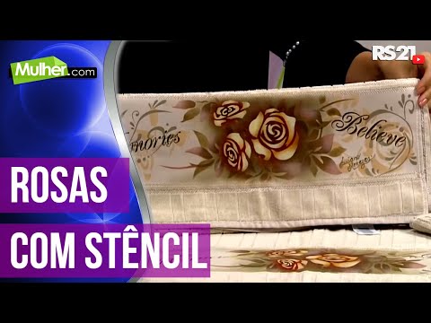 Mulher.com - 12/07/2015 - Roses with stencil - Luciano Menezes PT2