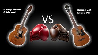 Video thumbnail for Ibanez V44 Mini E VS Harley Benton GS Travel by baumanno