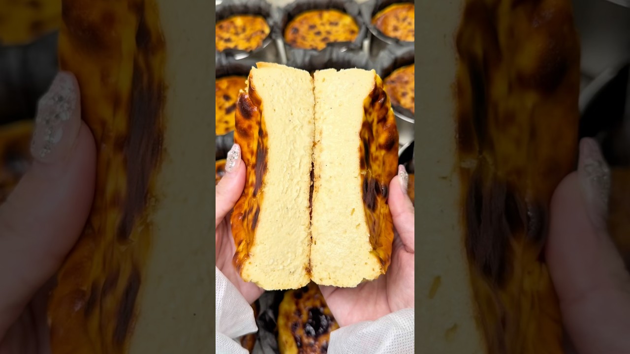 激安お菓子工場直売所の本格バスクチーズケーキ🧀