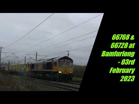 66768 & 66728 at Bamfurlong - 03rd February 2023