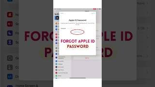 If You Forgot Apple ID Password | Reset Apple id Password #shorts #ipad #appleaccount