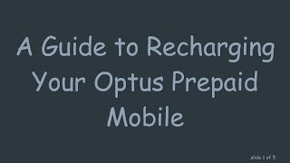 A Guide to Recharging Your Optus Prepaid Mobile