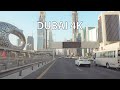 Dubai 4K Skyline Expressway Sunrise Driving Downtown