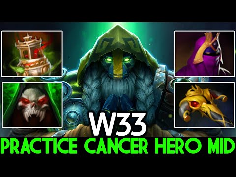 W33 [Earth Spirit] Hard Practice Cancer Hero Mid Intense Gank 7.26 Dota 2