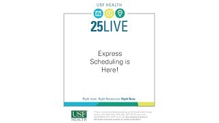 USF Health 25Live Express Scheduling