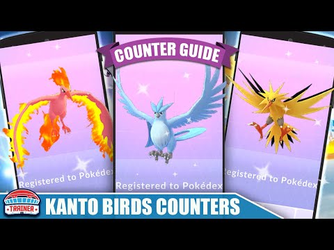 *KANTO BIRDS* COUNTER GUIDE! ARTICUNO, ZAPDOS & MOLTRES - 100 IVs, MOVESET & WEAKNESS | Pokémon Go