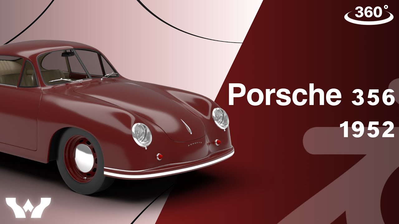 Porsche 356 1300 1952 HQ 3D Model